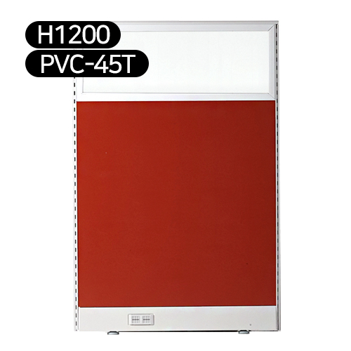 45T PVC 인조가죽 쿤스틸리더 유리 파티션(H1200)